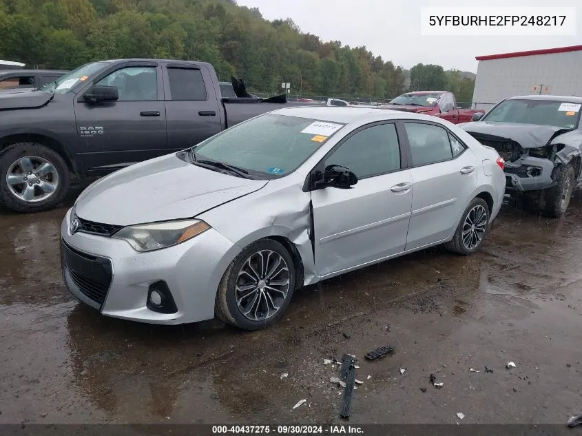 5YFBURHE2FP248217 2015 Toyota Corolla S Plus