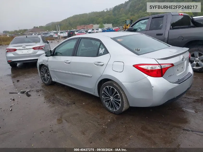 5YFBURHE2FP248217 2015 Toyota Corolla S Plus