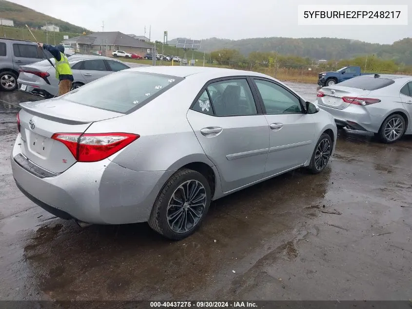 5YFBURHE2FP248217 2015 Toyota Corolla S Plus