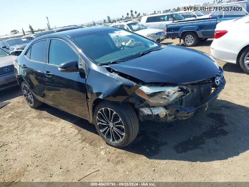 2015 Toyota Corolla S Plus VIN: 5YFBURHE7FP337409 Lot: 40439793