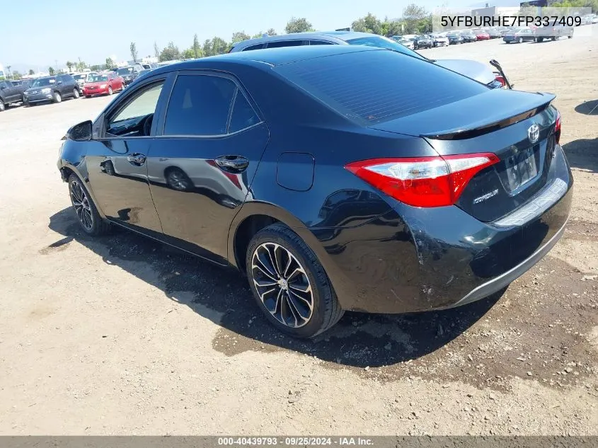 2015 Toyota Corolla S Plus VIN: 5YFBURHE7FP337409 Lot: 40439793