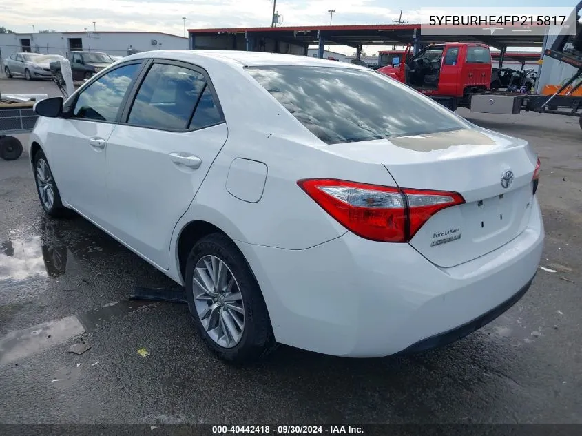 5YFBURHE4FP215817 2015 Toyota Corolla Le Plus