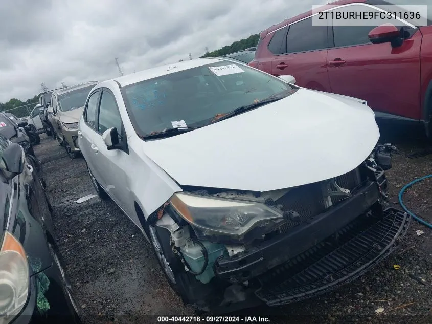 2015 Toyota Corolla L VIN: 2T1BURHE9FC311636 Lot: 40442718