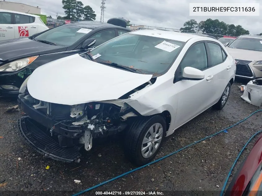 2T1BURHE9FC311636 2015 Toyota Corolla L