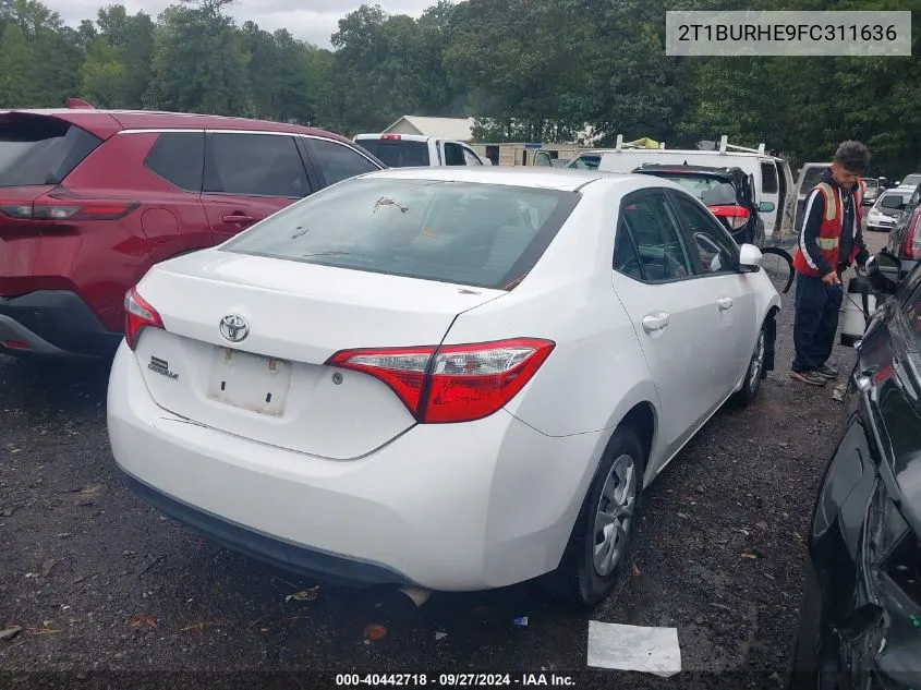 2015 Toyota Corolla L VIN: 2T1BURHE9FC311636 Lot: 40442718