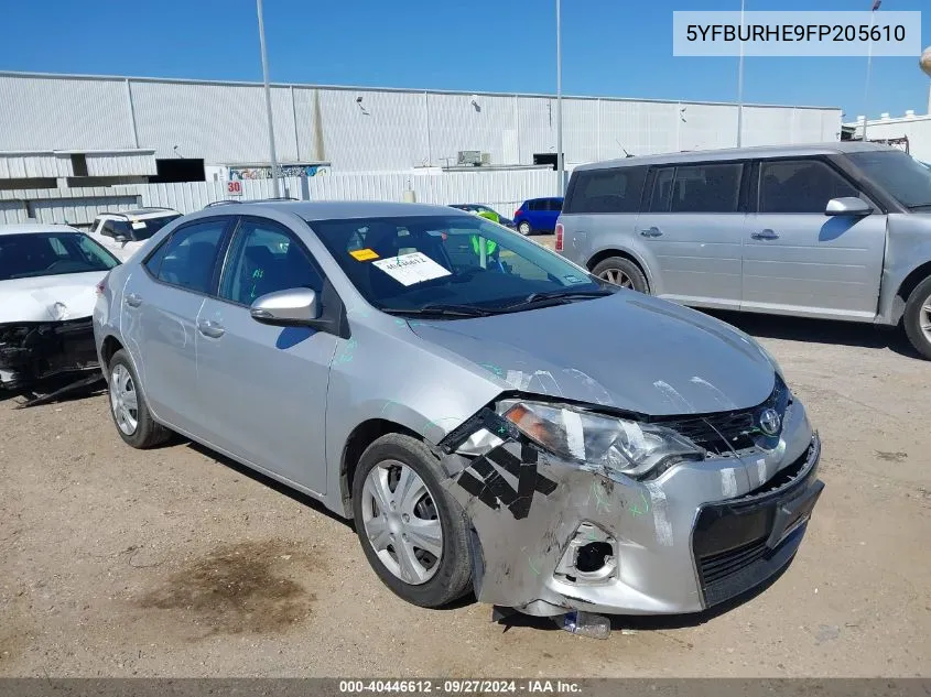 2015 Toyota Corolla S VIN: 5YFBURHE9FP205610 Lot: 40446612