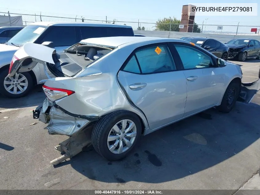 5YFBURHE4FP279081 2015 Toyota Corolla Le