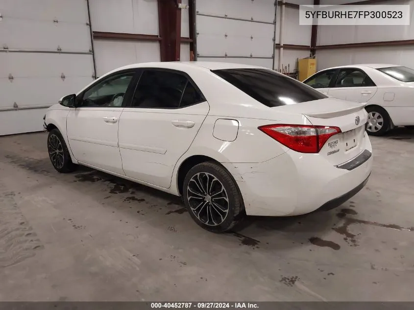 2015 Toyota Corolla S Plus VIN: 5YFBURHE7FP300523 Lot: 40452787