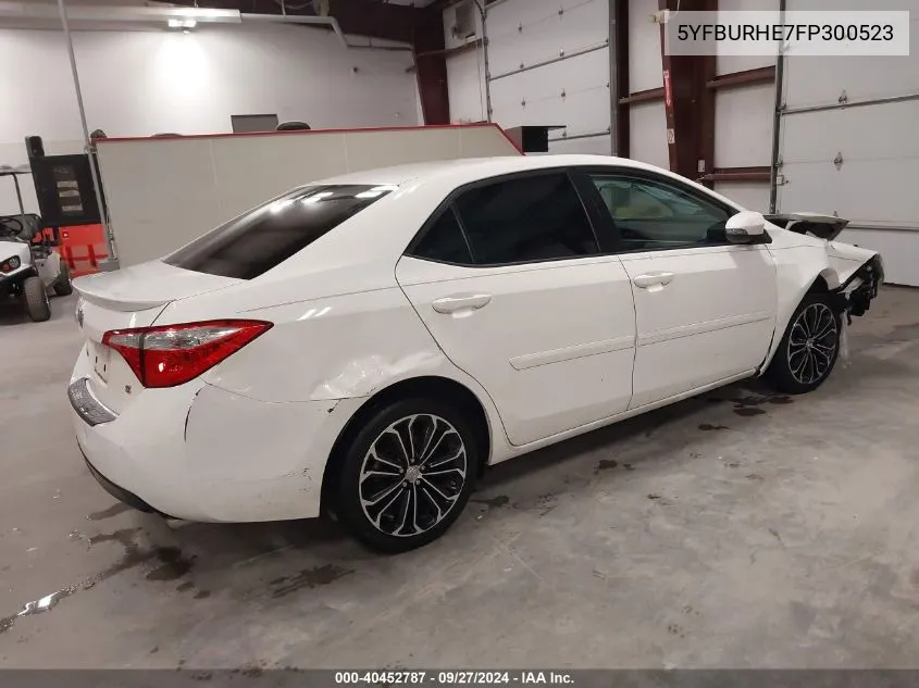 2015 Toyota Corolla S Plus VIN: 5YFBURHE7FP300523 Lot: 40452787