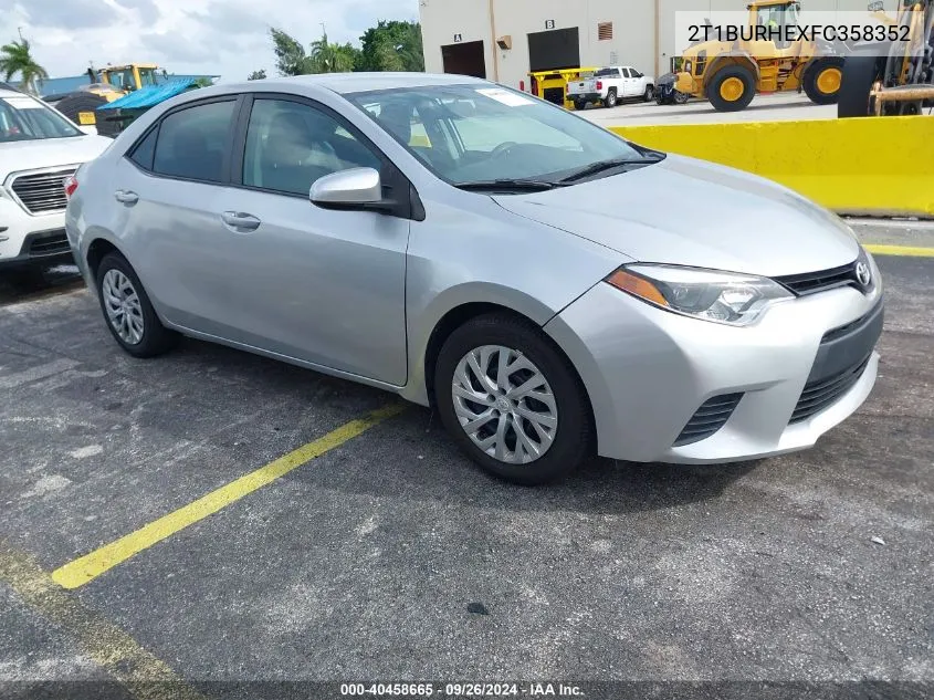 2015 Toyota Corolla L VIN: 2T1BURHEXFC358352 Lot: 40458665