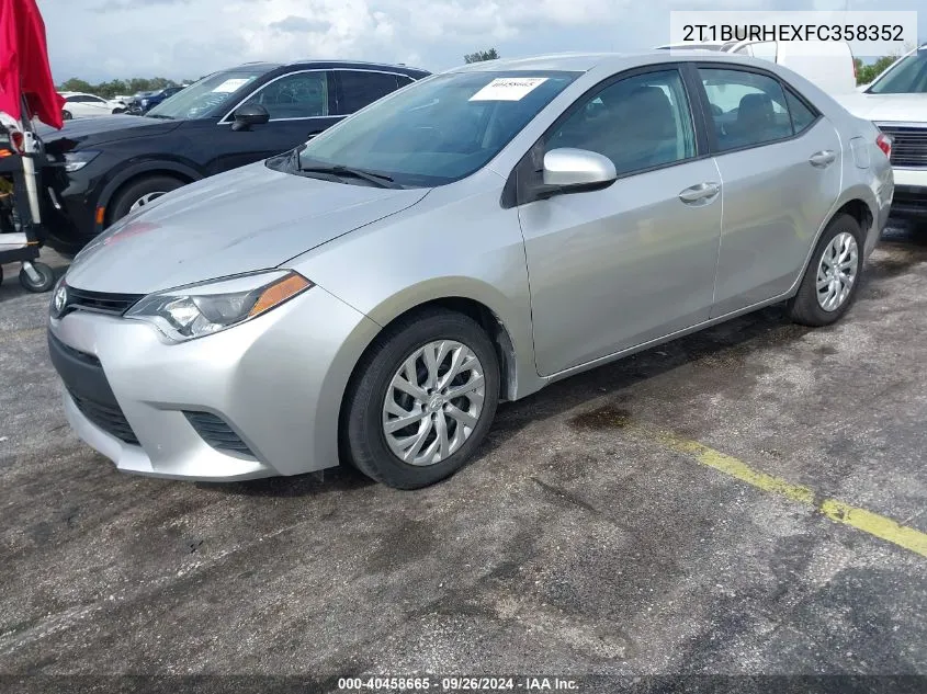 2T1BURHEXFC358352 2015 Toyota Corolla L