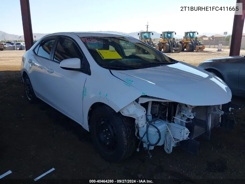 2T1BURHE1FC411665 2015 Toyota Corolla Le