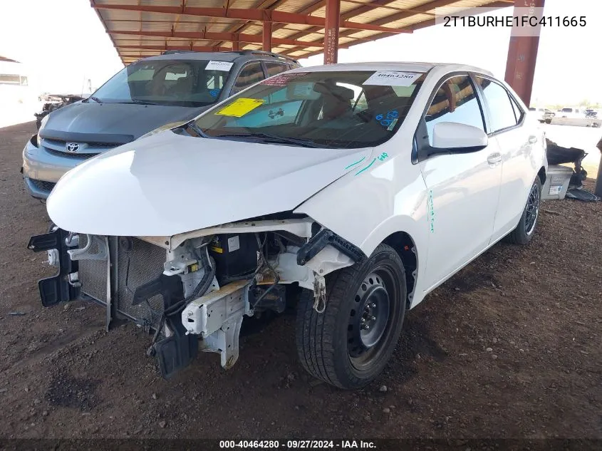 2T1BURHE1FC411665 2015 Toyota Corolla Le