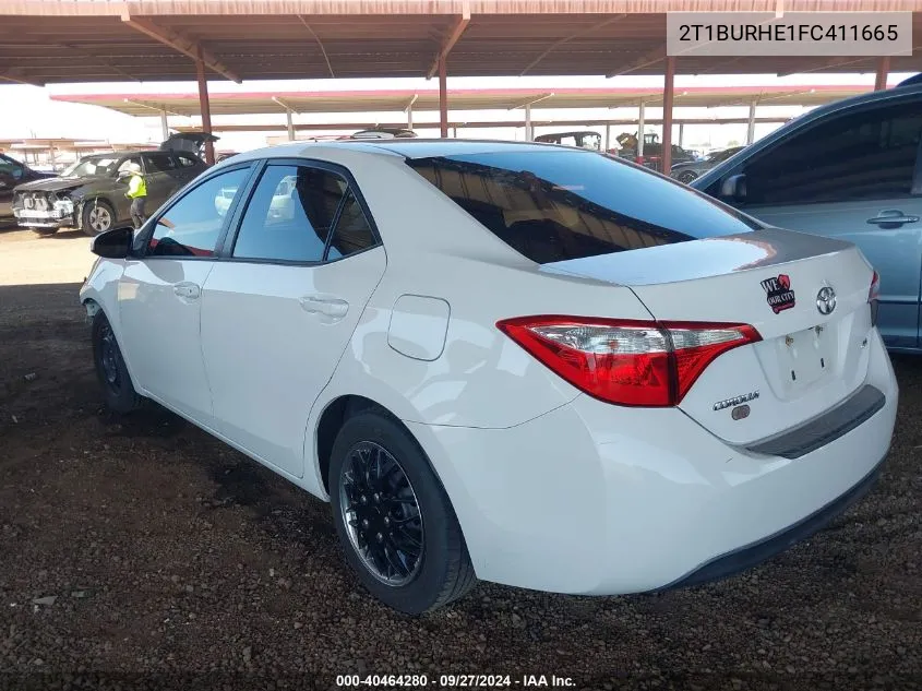 2T1BURHE1FC411665 2015 Toyota Corolla Le