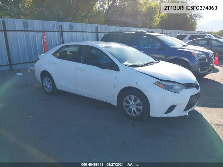 2015 Toyota Corolla L VIN: 2T1BURHE5FC374863 Lot: 40466113