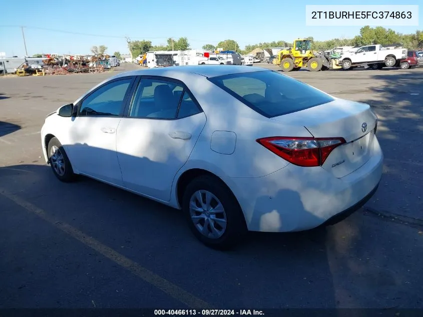 2T1BURHE5FC374863 2015 Toyota Corolla L