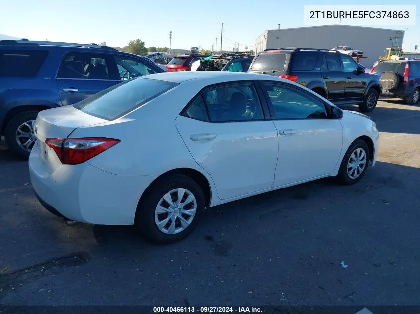 2T1BURHE5FC374863 2015 Toyota Corolla L