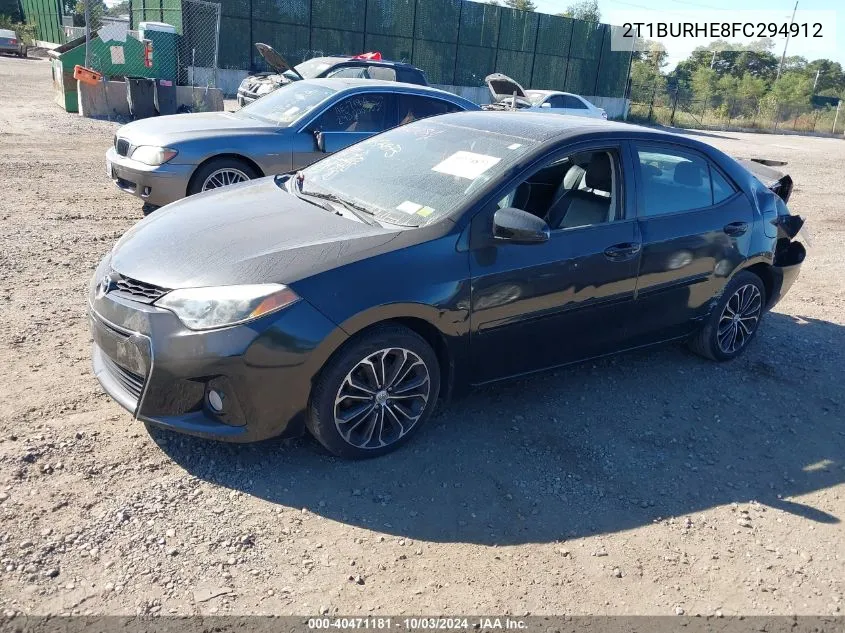 2015 Toyota Corolla S Premium VIN: 2T1BURHE8FC294912 Lot: 40471181