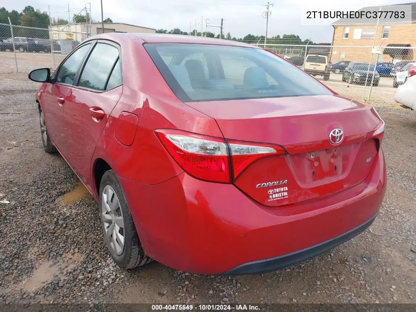 2T1BURHE0FC377783 2015 Toyota Corolla Le