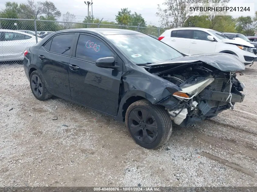 2015 Toyota Corolla Le VIN: 5YFBURHE3FP241244 Lot: 40480876