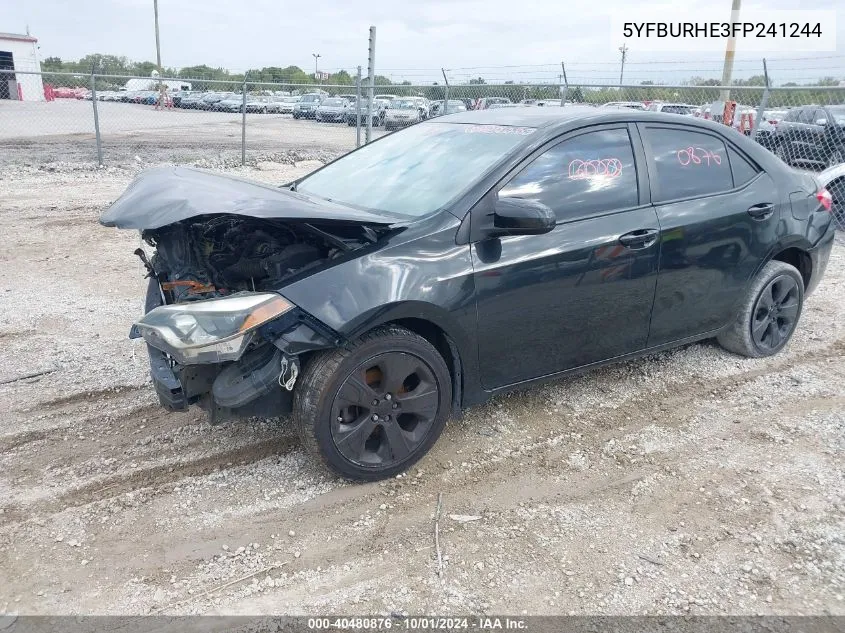 2015 Toyota Corolla Le VIN: 5YFBURHE3FP241244 Lot: 40480876