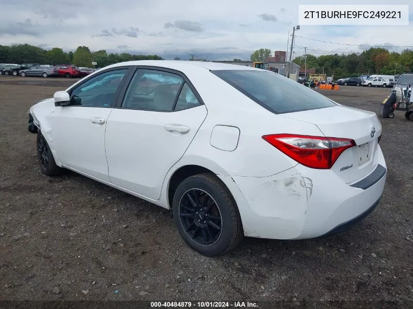 2T1BURHE9FC249221 2015 Toyota Corolla Le