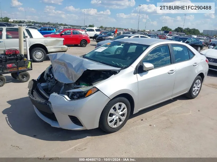 2015 Toyota Corolla L VIN: 2T1BURHE1FC290488 Lot: 40485713