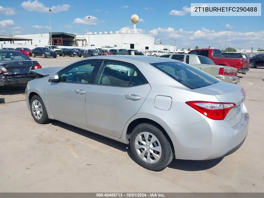 2015 Toyota Corolla L VIN: 2T1BURHE1FC290488 Lot: 40485713