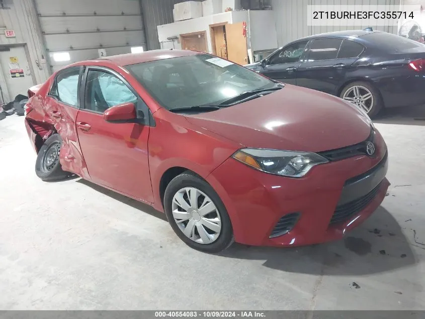 2015 Toyota Corolla Le VIN: 2T1BURHE3FC355714 Lot: 40554083