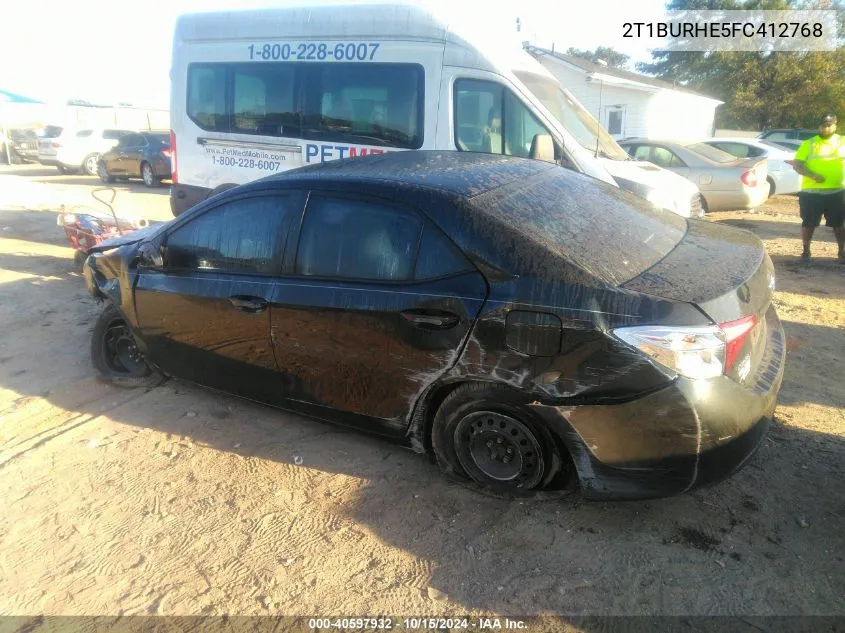 2015 Toyota Corolla L VIN: 2T1BURHE5FC412768 Lot: 40597932