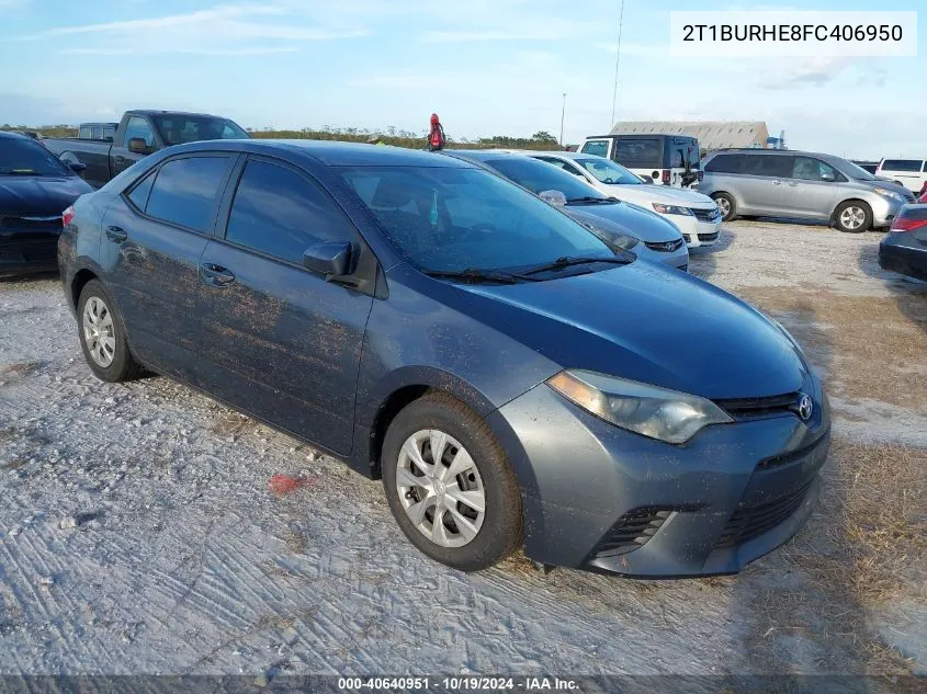 2015 Toyota Corolla L VIN: 2T1BURHE8FC406950 Lot: 40640951