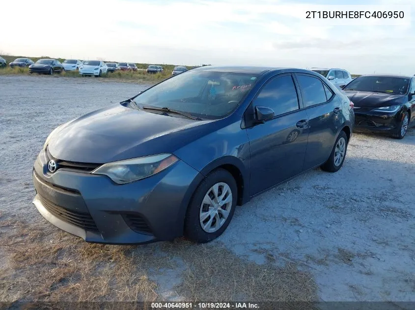 2015 Toyota Corolla L VIN: 2T1BURHE8FC406950 Lot: 40640951