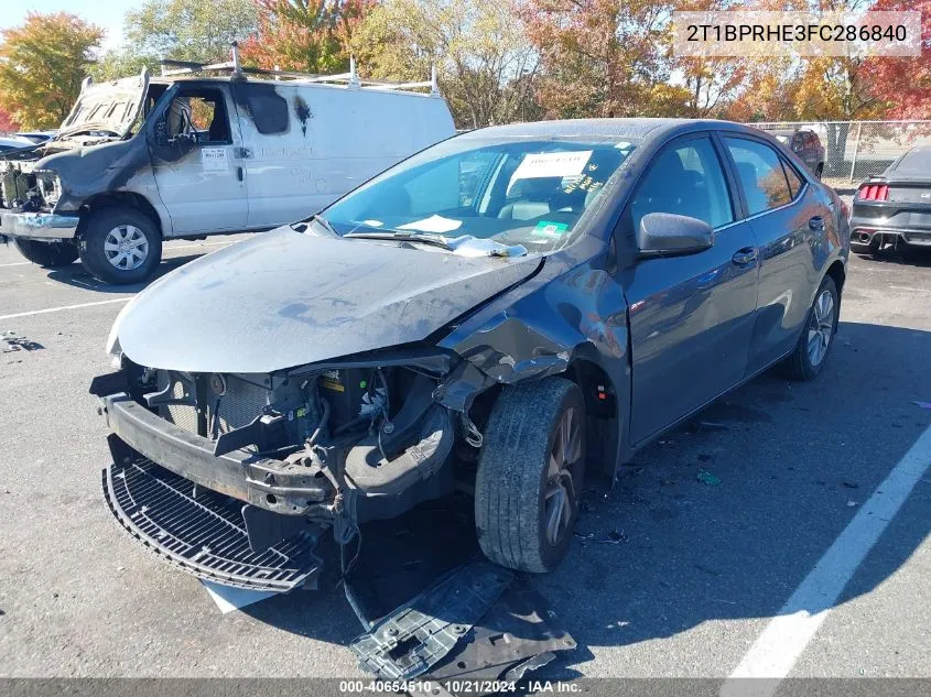 2015 Toyota Corolla Eco/Eco Plus/Eco Premium VIN: 2T1BPRHE3FC286840 Lot: 40654510