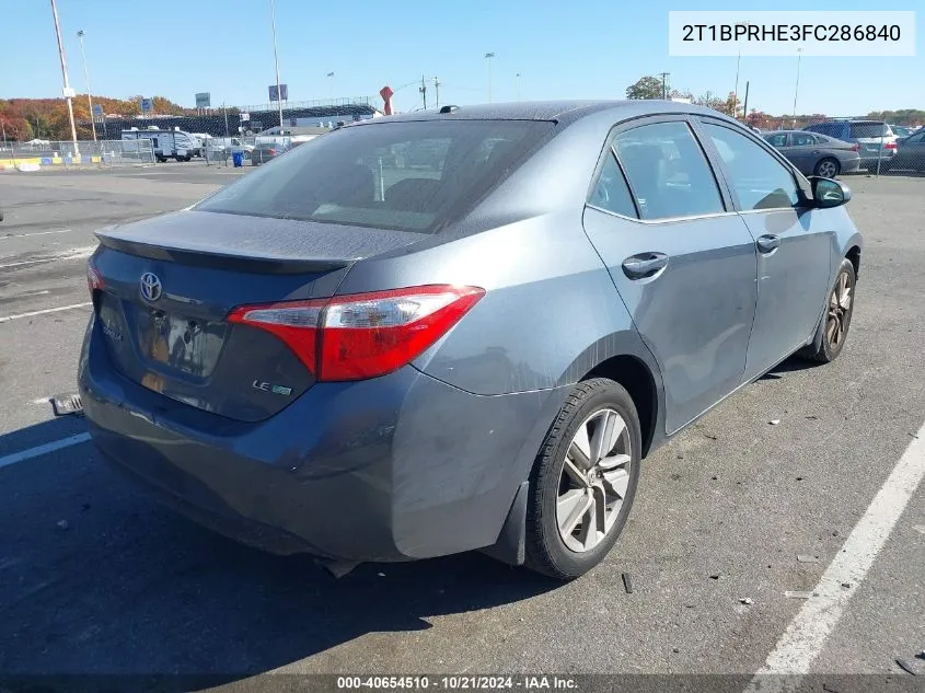 2015 Toyota Corolla Eco/Eco Plus/Eco Premium VIN: 2T1BPRHE3FC286840 Lot: 40654510