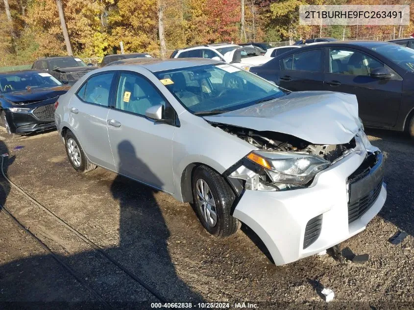 2015 Toyota Corolla L VIN: 2T1BURHE9FC263491 Lot: 40662838