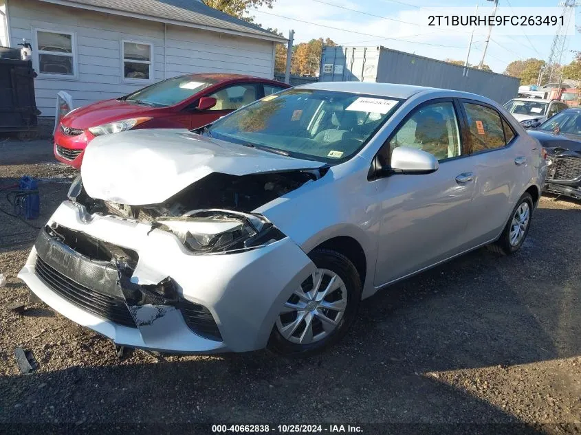 2015 Toyota Corolla L VIN: 2T1BURHE9FC263491 Lot: 40662838