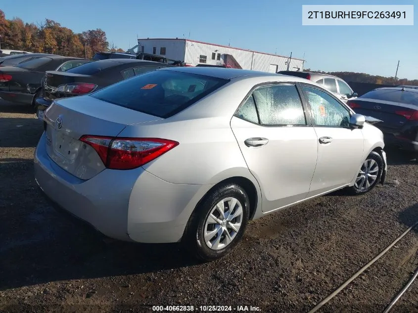 2015 Toyota Corolla L VIN: 2T1BURHE9FC263491 Lot: 40662838