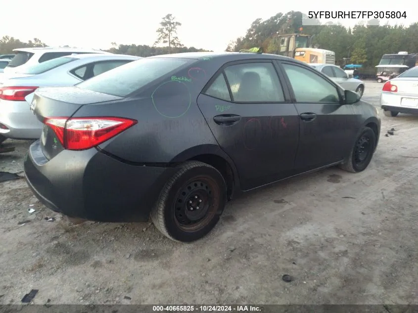 5YFBURHE7FP305804 2015 Toyota Corolla Le