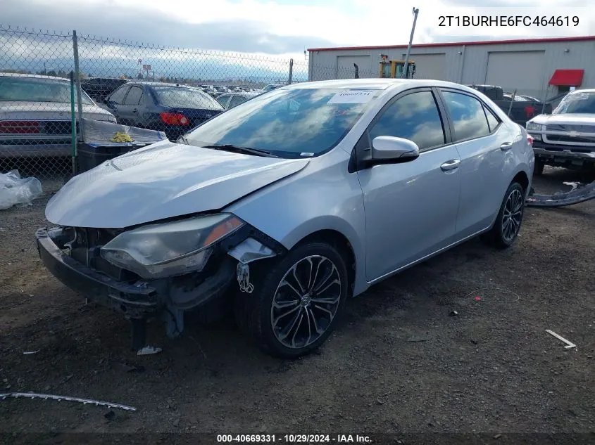 2T1BURHE6FC464619 2015 Toyota Corolla S Plus