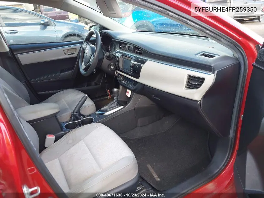 5YFBURHE4FP259350 2015 Toyota Corolla Le