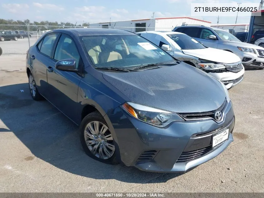 2T1BURHE9FC466025 2015 Toyota Corolla Le