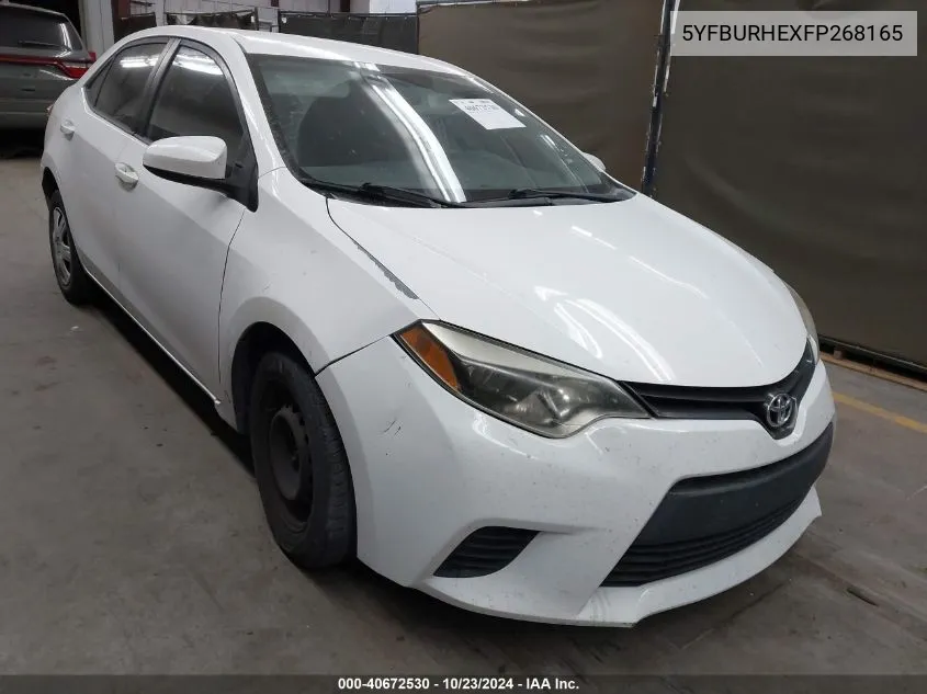 2015 Toyota Corolla L VIN: 5YFBURHEXFP268165 Lot: 40672530