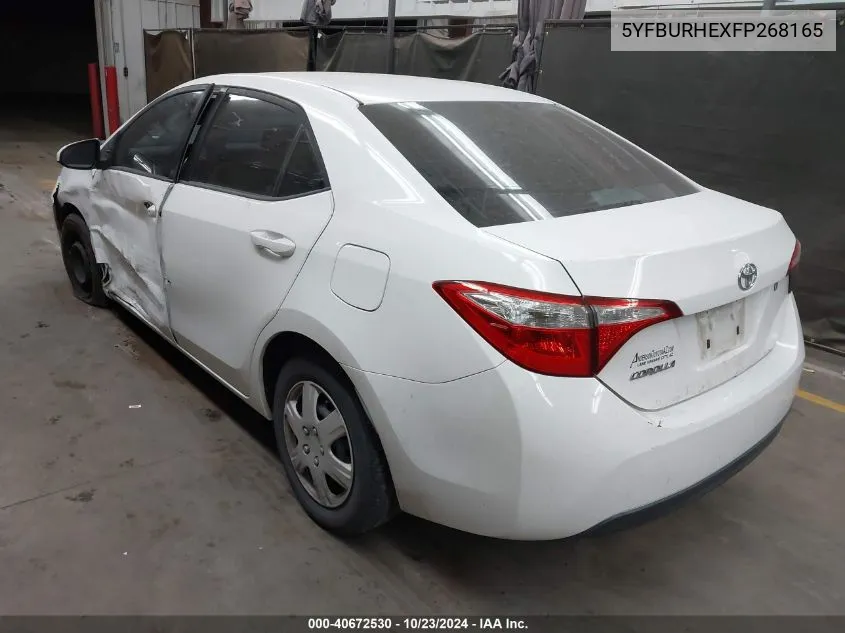 2015 Toyota Corolla L VIN: 5YFBURHEXFP268165 Lot: 40672530