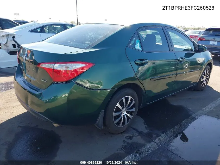 2015 Toyota Corolla Le Eco VIN: 2T1BPRHE3FC260528 Lot: 40685220