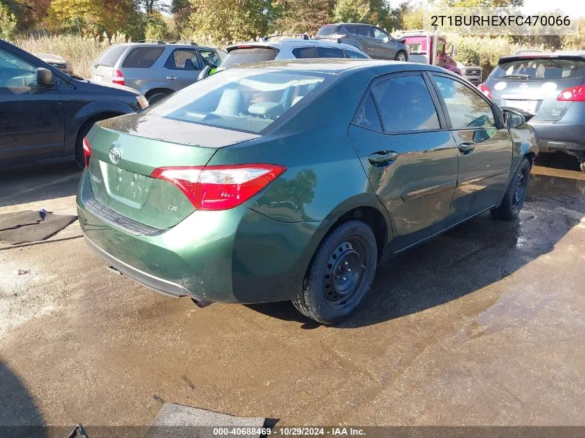 2015 Toyota Corolla Le VIN: 2T1BURHEXFC470066 Lot: 40688469