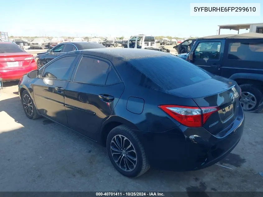 2015 Toyota Corolla Le VIN: 5YFBURHE6FP299610 Lot: 40701411