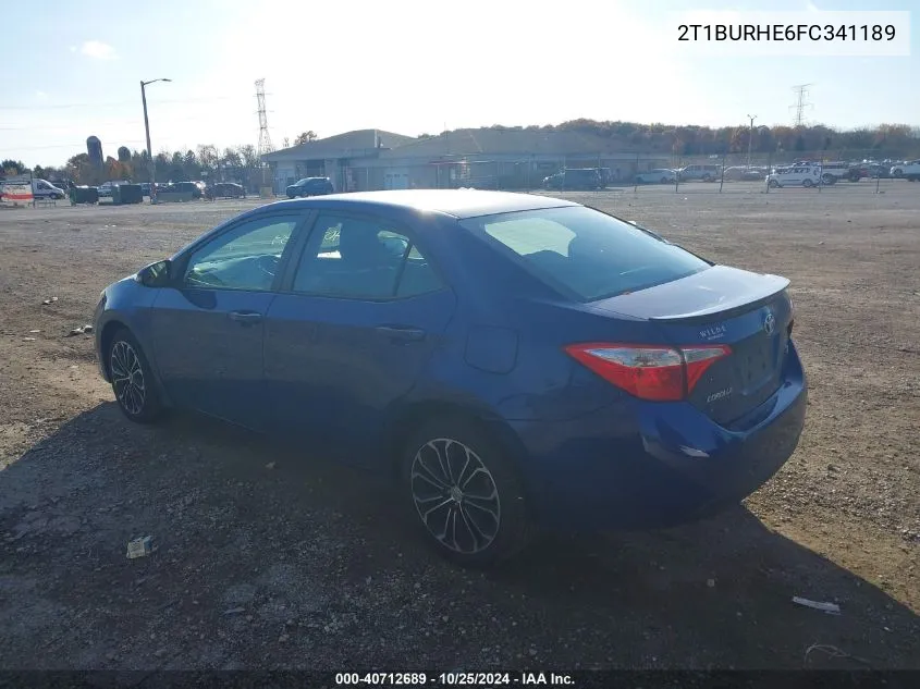 2015 Toyota Corolla S Plus VIN: 2T1BURHE6FC341189 Lot: 40712689