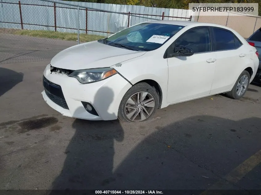 2015 Toyota Corolla Le Eco Plus VIN: 5YFBPRHE7FP183999 Lot: 40715044