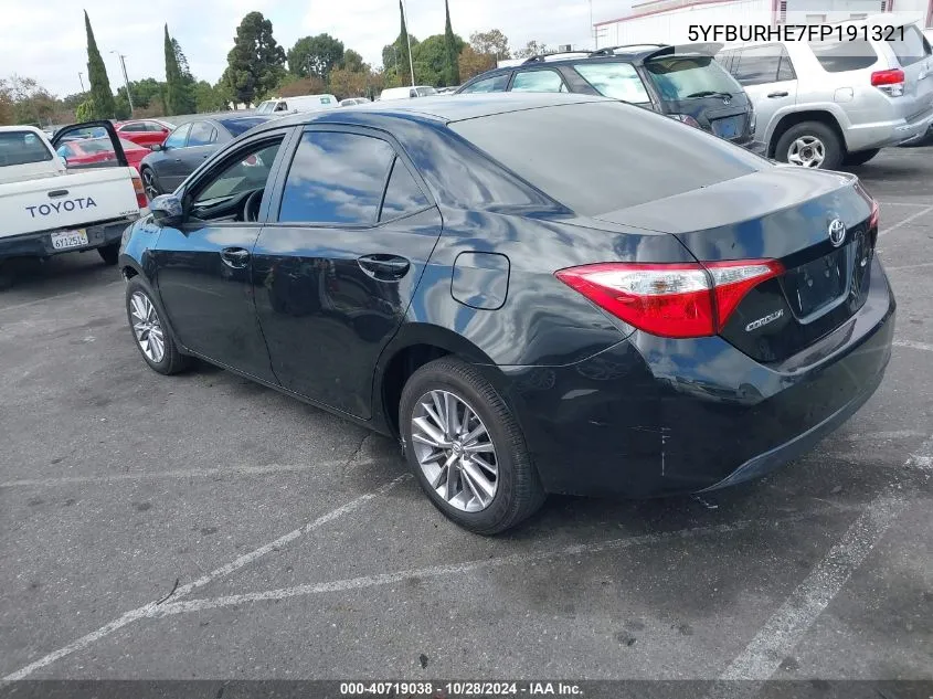 2015 Toyota Corolla L/Le/Le Pls/Prm/S/S Pls VIN: 5YFBURHE7FP191321 Lot: 40719038