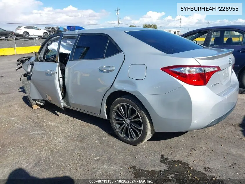 5YFBURHE4FP228955 2015 Toyota Corolla L/Le/Le Pls/Prm/S/S Pls